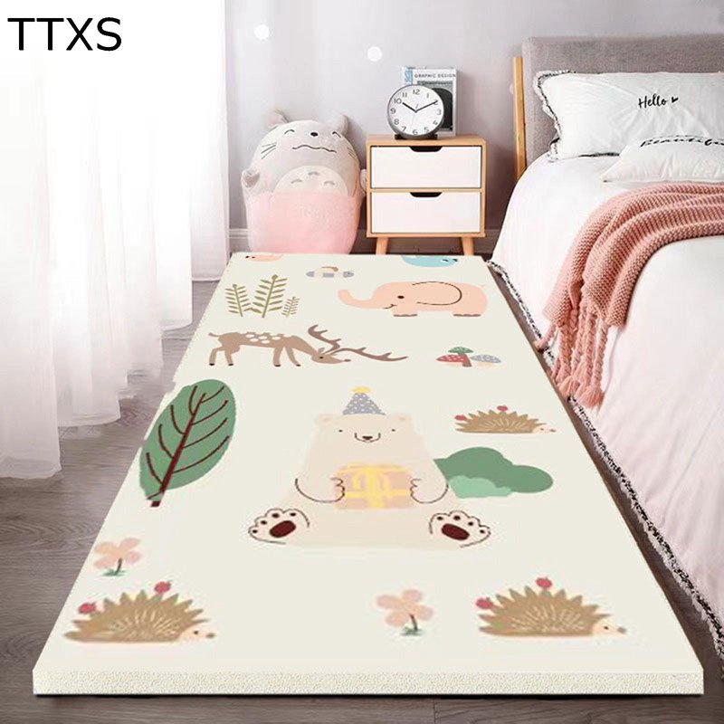 プレイマット 赤ちゃん ベビークッションマット 厚い 衝撃緩和 フロアマット 可愛い柄 無臭 丸める 収納便利 騒音対策 防水 清潔簡単 お昼寝マット ピクニック 保育園 ベッドサイド の商品画像