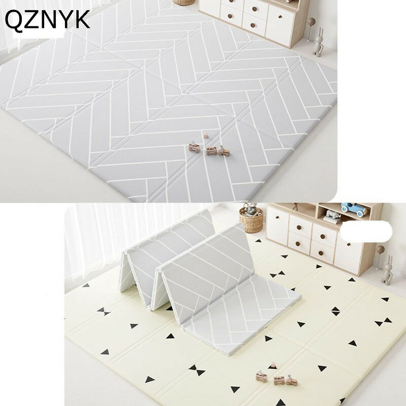 ベビーマット 赤ちゃん プレイマット かわいい柄 折り畳み 厚い 防水 汚れにくい お昼寝 ベビークッションマット 防音 衝撃緩和 収納しやすい リバーシブル お昼寝 子供部屋に の商品画像