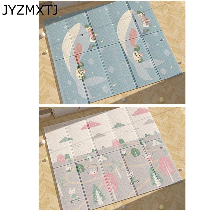 プレイマット ベビーマット 赤ちゃん 子ども適用 厚み2cm 折りたたみ かわいい柄 ベビープレイマット 防滑 防音マット 防水 清潔簡単 ヨガマットとして 衝撃緩和 収納便利 幼稚園 保育園
