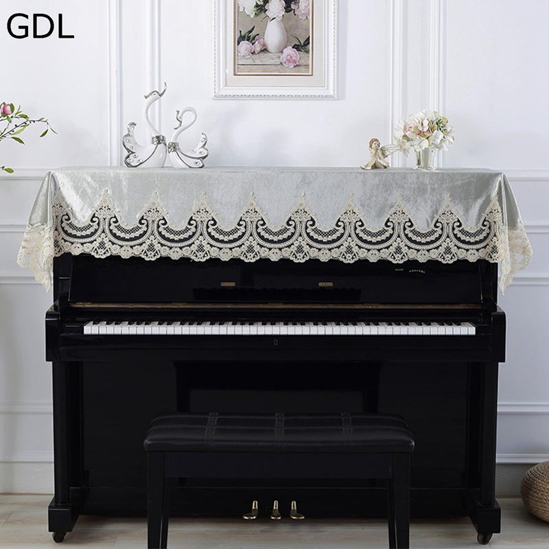 ピアノカバー ピアノ掛け 多機能 トップカバー 標準直立型ピアノ用 レース刺繍ヨーロッパ風 レース刺繍 刺繍 ピアノ布 傷防止 防塵掛け ピアノタオル おしゃれ