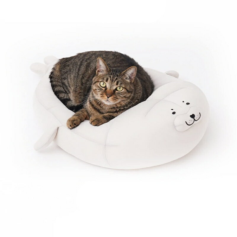 ペットベッド 夏用 アザラシ型 可愛い 洗える 暑さ対策 アイスシルク生地 小中大型犬用 クッション ペ..