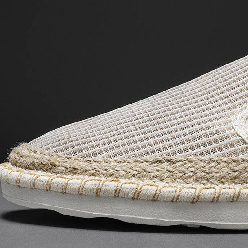 スニーカー エスパドリーユ メンズ メッシュ 涼しい 亜麻 ローファー ジュート巻き ローカット 通気性 滑り止め 大きいサイズ 夏 軽量 エスニック おしゃれ フラット 履きやすい 通勤通学 デート 3