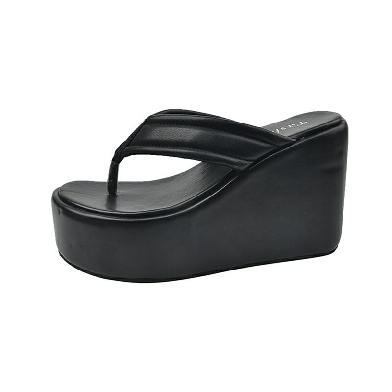 ビーチサンダル トングサンダル ウェッジソール レディース スリッパ 鼻緒付きサンダル 厚底 10cmヒー..