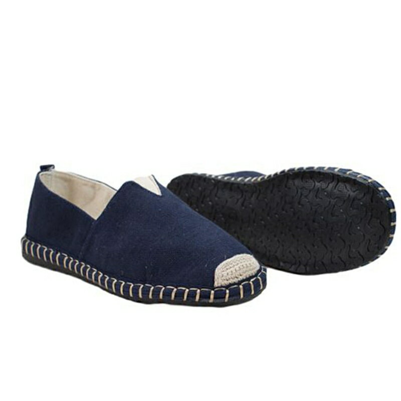 エスパドリーユ メンズ スニーカー ジュートソール リネン 無地 エスパシューズ ローカット 通気性 軽..