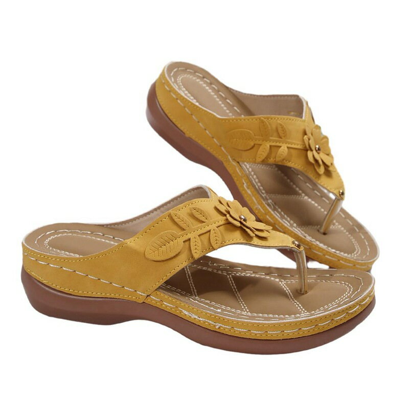 トングサンダル レディース サンダル 安定感 通気性 美脚 厚底 ストレッチ フラワー リゾート プール ..