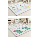 キッズカーペット プレイマット 可愛い 両面パターン 遊び ベビーフロアマット 夏用 ホットカーペット対応 180CM*100CM*2CM 防音 転倒防止 キズ防止 防ダニ リビングルーム 居間 ダイ