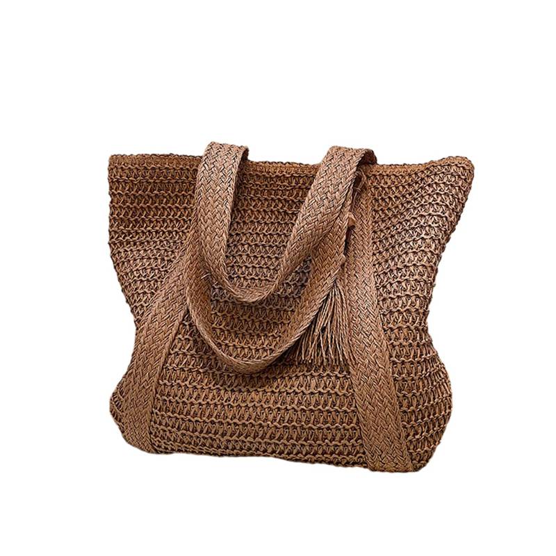 カゴバッグ レディース 手提げげ/肩掛けバッグ 可愛い トートバッグ 大容量 女性用 着物 リゾート感 ス..