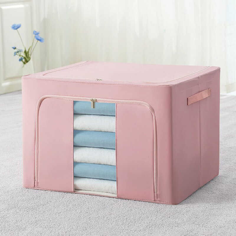 衣類用 収納ボックス 衣装ケース クローゼット収納 透明窓付き ワイヤー入り 洋服 靴下/ブラジャー/毛..