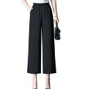シルク イージーパンツ レディース 桑絹100 ワイドパンツ 9分丈 アンクル丈 ストレート L-5XL 大きいサイズ 無地 ゆったり カジュアル 通気 薄手 夏 バギーパンツ ふんわり 通勤 コンサ