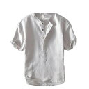 シャツ メンズ tシャツ 半袖 プルオーバー 無地 大きいサイズ ソリッドカラー スリムフィット スタンドカラー 上着 ファッション 軽量 薄い 夏服 花火大会 普段着 ビーチ