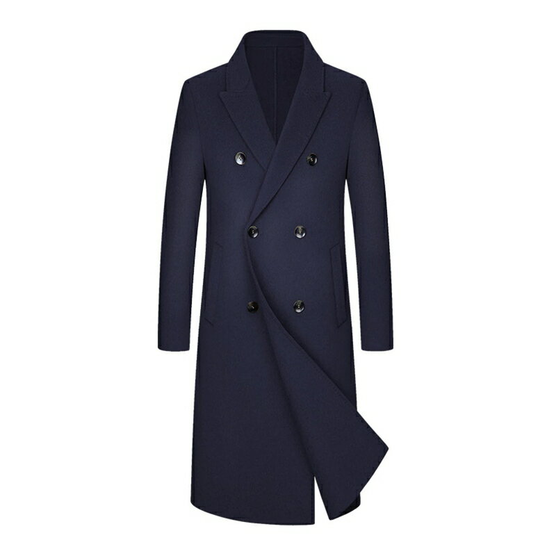 メンズ コート ダブルフェイスウール ロング丈 ダブルブレスト チェスターコート 春秋冬 アウター テーラード ビジネス メルトンコート シンプル 柔らかい 防風 防寒着 紳士 スリム カジュアル 通