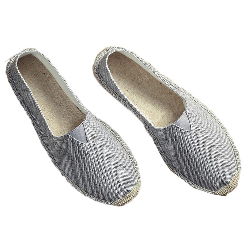 エスパドリーユ カジュアルシューズ メンズ 亜麻 22.5-28.5cm スリッポン 春夏秋 大きいサイズ 綿麻 男..