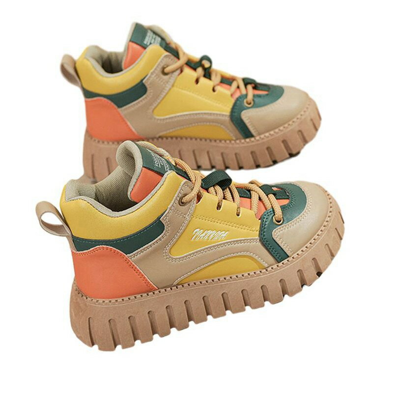 レディース 厚底靴 ハイカット ウォーキングシューズ 運動靴 コンフォート 滑らない 軽量 ウォーキング トレッキング 脱げにくい ジョギングシューズ 通気 春夏秋冬 日常着用 お出掛け(4)