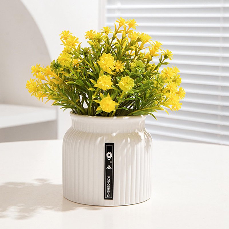 花束 造花 造花グリーン 卓上 かすみ草 装飾花 フェイク花 デイジー 可愛い 霞みそう 玄関 花瓶付きブーケ 霞み草 枯れないグリーン 北欧風 ins おしゃれ フェイク ギフト プレゼント 誕生日