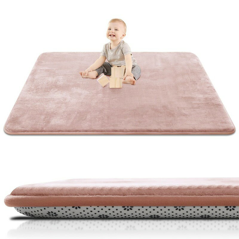 子供部屋マット プレイマット 2cm厚 遊びマット 夏用 ベッドサイドマット クッション入れ 100*100cm【2..
