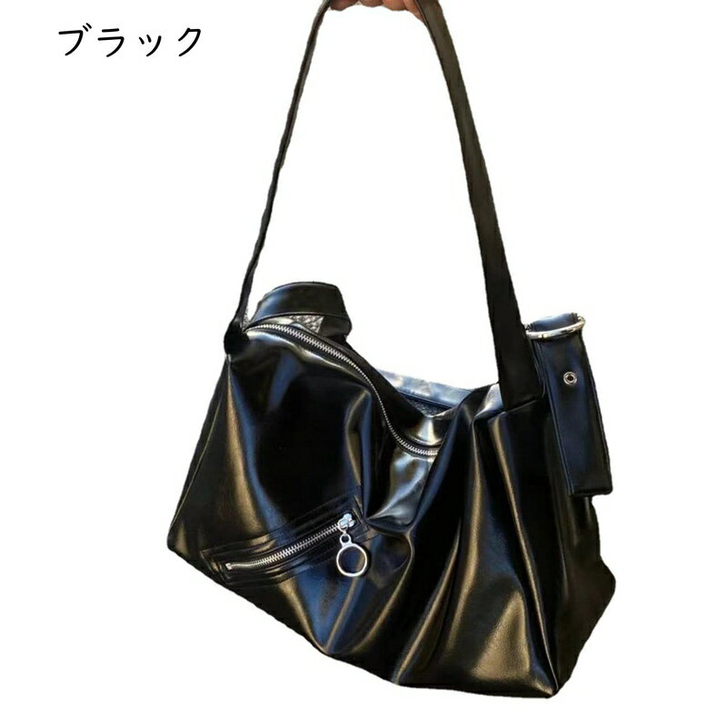 バッグ レディース トート トートバッグ 通勤バッグ かばん 手提げ 大容量 13インチPC puレザー 斜めがけ 外ポケット ファスナー付き 多機能 ゴスロリ 地雷系 y2k 軽量 撥水加工 ガール