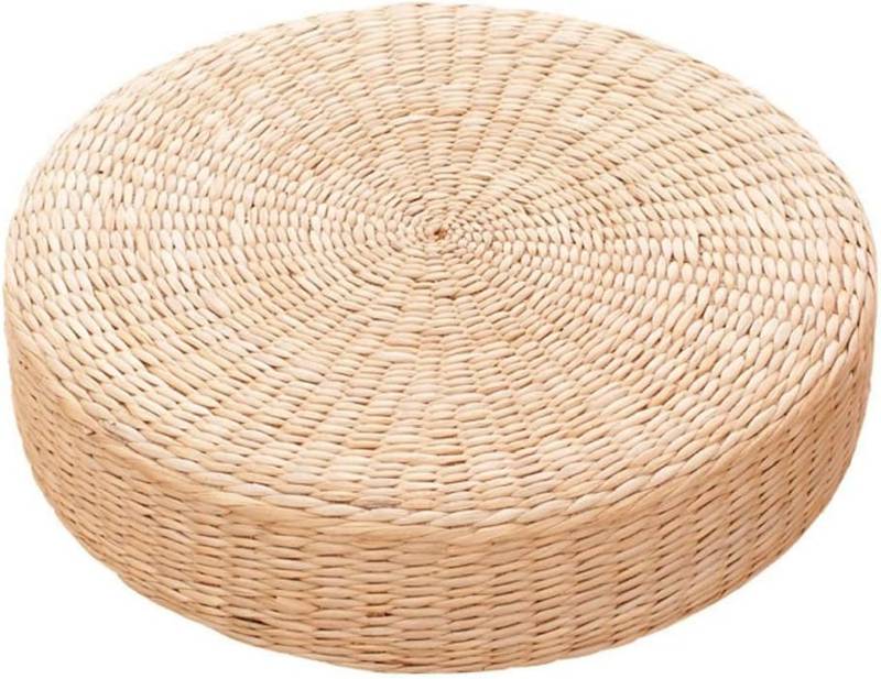 蒲団敷き 円形 手編み 畳ふき 窓座布団 拝仏禅修 打座布団 瞑想クッション 天然わら 瞑想 クッション ..