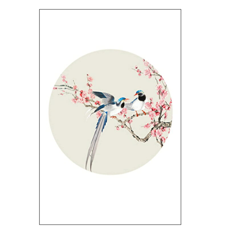 ガラスフィルム すりガラス 窓めかくしシート 中国風 カササギ 花鳥柄 クラッシック 遮光 シート 断熱 ..