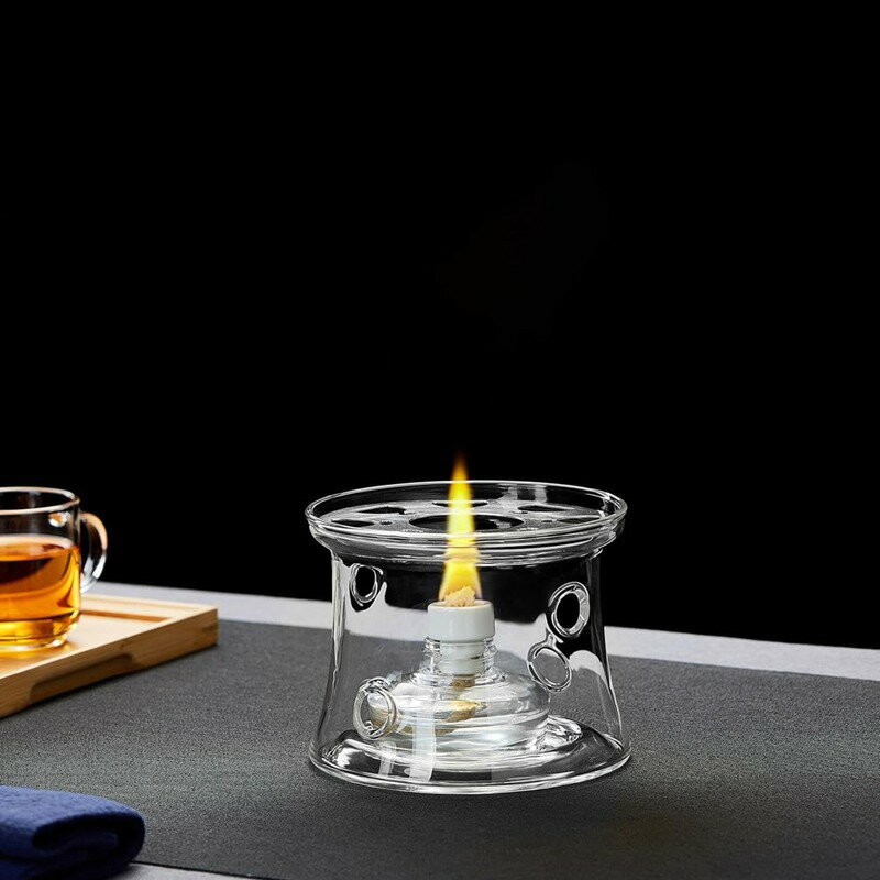 kcreateのポカロティー ポットウォーマー アルコールランプ付き 耐熱ガラス製 直径約14.5cm ティーポットウォーマー ティーウォーマー お茶 コーヒー 保温 アルコールは別売り｜アングル2