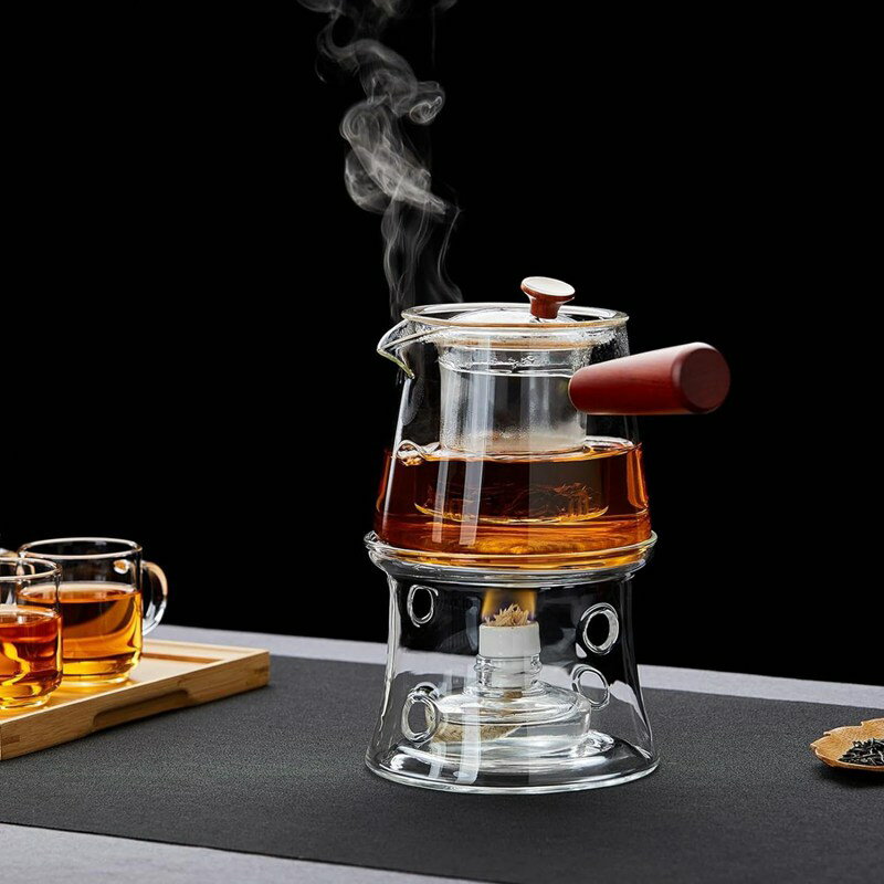 kcreateのポカロティー ポットウォーマー アルコールランプ付き 耐熱ガラス製 直径約14.5cm ティーポットウォーマー ティーウォーマー お茶 コーヒー 保温 アルコールは別売り｜アングル3