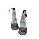 ショートブーツ レディース 袴ブーツ 合皮 足細 パンツブーツ デニム おでこ靴 コンフォート 厚底 おしゃれ 疲れにくい 短靴 クラシック 秋冬 バックジップ...