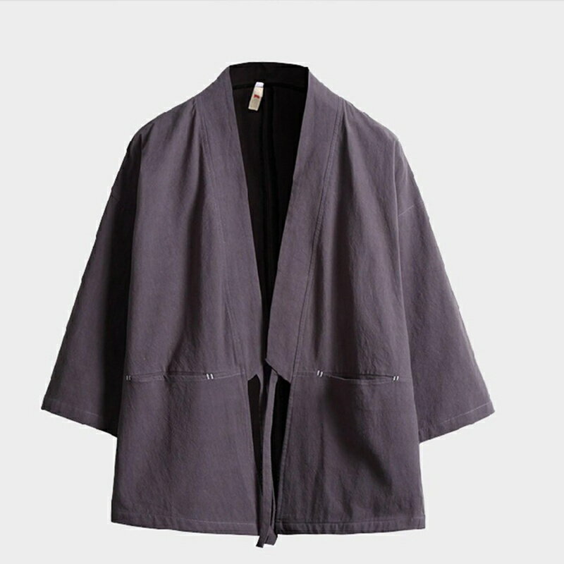 カーディガン カジュアルシャツ メンズ 和風パーカー 羽織 甚平 七分袖 夏服 浴衣 日焼け止め 和風シャツ ビックシルエット 軽量 海水浴 uvカット ジャケット トップス