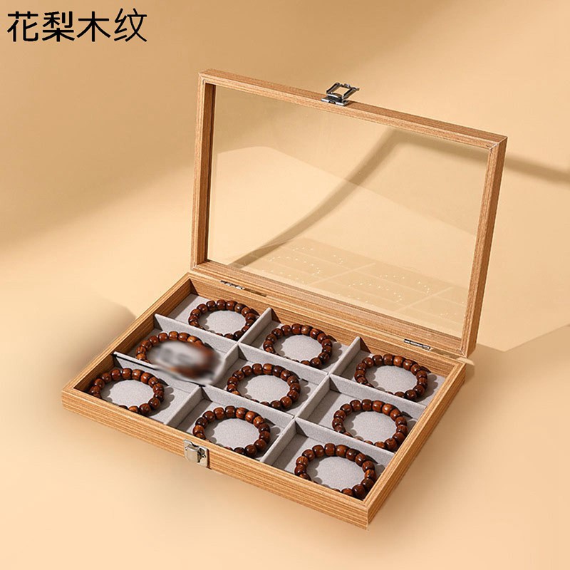 ジュエリーボックス アクセサリーケース たっぷり収納 宝石箱 木製 指輪 ネックレス リング ペンダント 広々とした 卓上 エレガント 女性 引き出し式 防塵 小物整理 ディスプレイ用