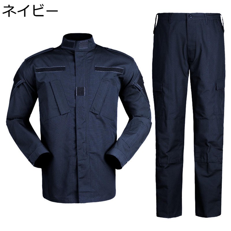 メンズ 上下セット ミリタリー風 ジャケット 長袖 サバゲー 作業着 タクティカルパンツ 迷彩服 戦闘服 ..