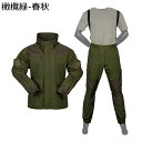 ミリタリージャケット メンズ 上下セット サバゲー ロングパンツ 大きいサイズ 作業着 戦闘服 ストレッチ 通気 速乾 マルチポケット アメカジ カジュアル ア...