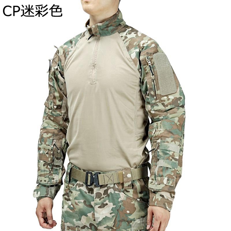 ミリタリーtシャツ 長袖 メンズ サバゲー 作業着 ハーフジップ 戦闘服 ストレッチ 通気 速乾 迷彩柄 マルチポケット タクティカル風 カジュアル アウトドア 修理工場 ワークウェア 春秋