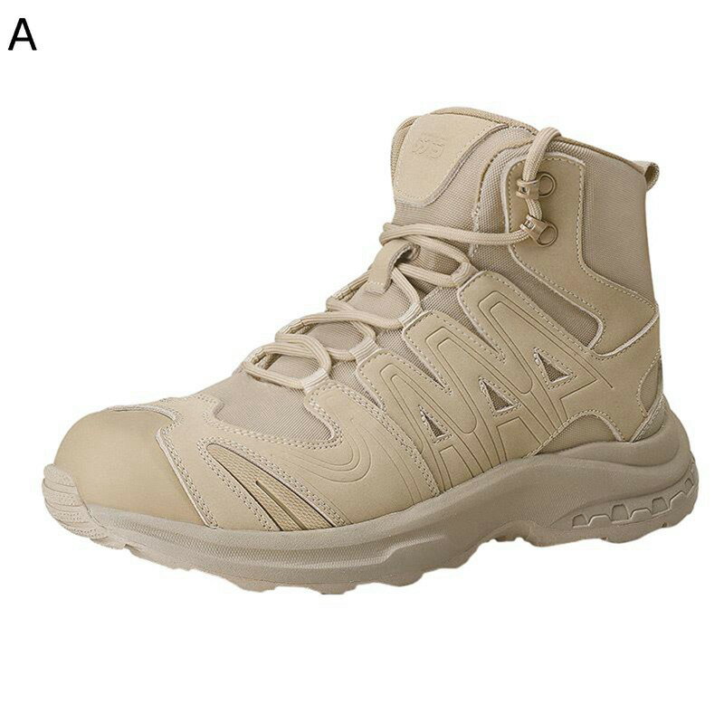 アウトドアシューズ メンズ タクティカル コンバットブーツ 防滑 耐磨耗 衝撃吸収 ハイカット ショートブーツ 短靴 防水 四季 カジュアル 普段着 ウォーキング 釣り 履き心地いい