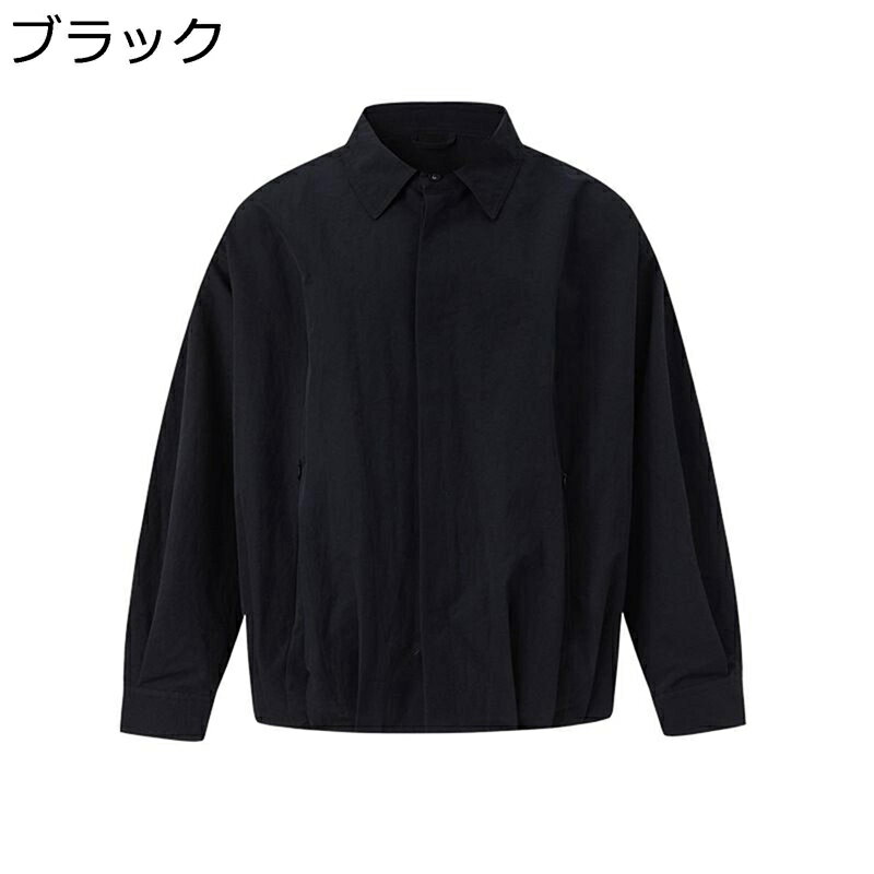 シャツジャケット メンズ レディース 作業着 長袖 防風性 無地 ジャンパー ゆったり アウター スタジャン カジュアル ストリート ユニセックス 春秋 トラベル ワーク お出掛け 日常着用