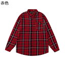 チェック 長袖 メンズ 秋服 ネルシャツ タ一タンチェック ボタンダウン 開襟 ビックシルエット 柔らかい 耐摩耗 スタンドカラー 汗染み防止 モード系 シンプ...