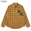 カジュアルシャツ メンズ チェック 長袖 秋服 バッジ ネル シャツ ボタンダウン 開襟 大きいサイズ 薄手 サラサラ スタンドカラー 通気 モード系 シンプル...