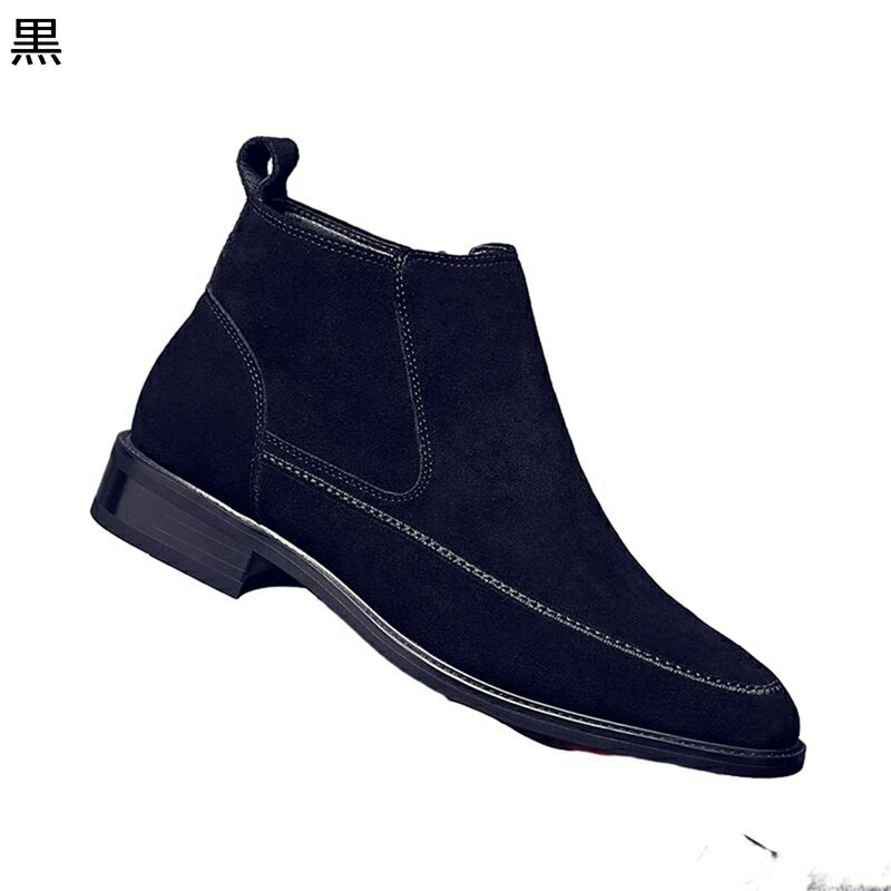 チェルシーブーツ メンズ ショートブーツ アンクルブーツ サイドジッパー 着脱便利 ハイカットシューズ 紳士靴 スリッポン ベーシック 美脚 細め 春秋靴 革靴 履き心地いい デイリー 普段着