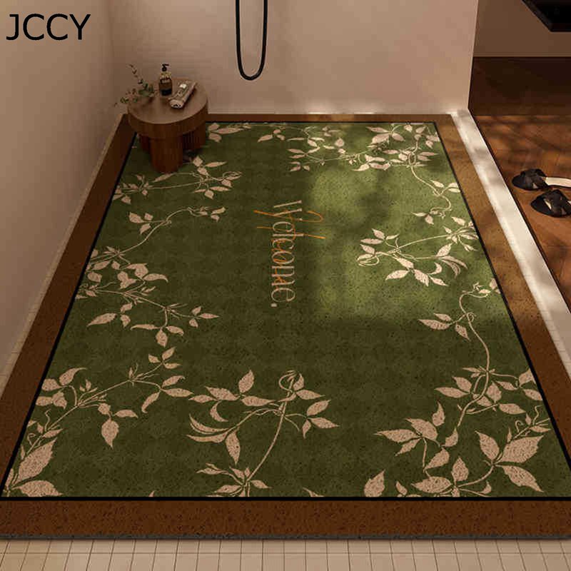 風呂マット シャワーマット 花柄 浴室内 洗い場 滑り止め 冷たくない レトロ アンテイーク ビニール PVC 速乾 透かし彫り カット自由 カビない 洗える 子供 高齢者 転倒防止 介護用 バスマット 廊下マット