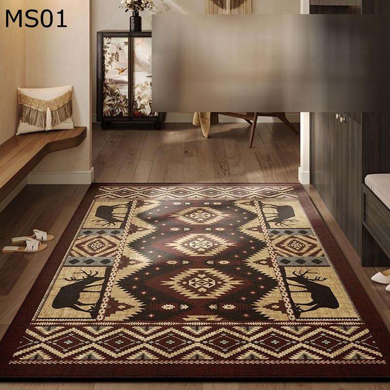 ラグマット アンティーク風 ラグ おしゃれ カーペット 防音 柔らかい 厚手 触さよい 踏み心地良い 敷物 フロアマット 遮音 縁あり すべり止め付 和室 洋室 ペット対応 居間用 長方形