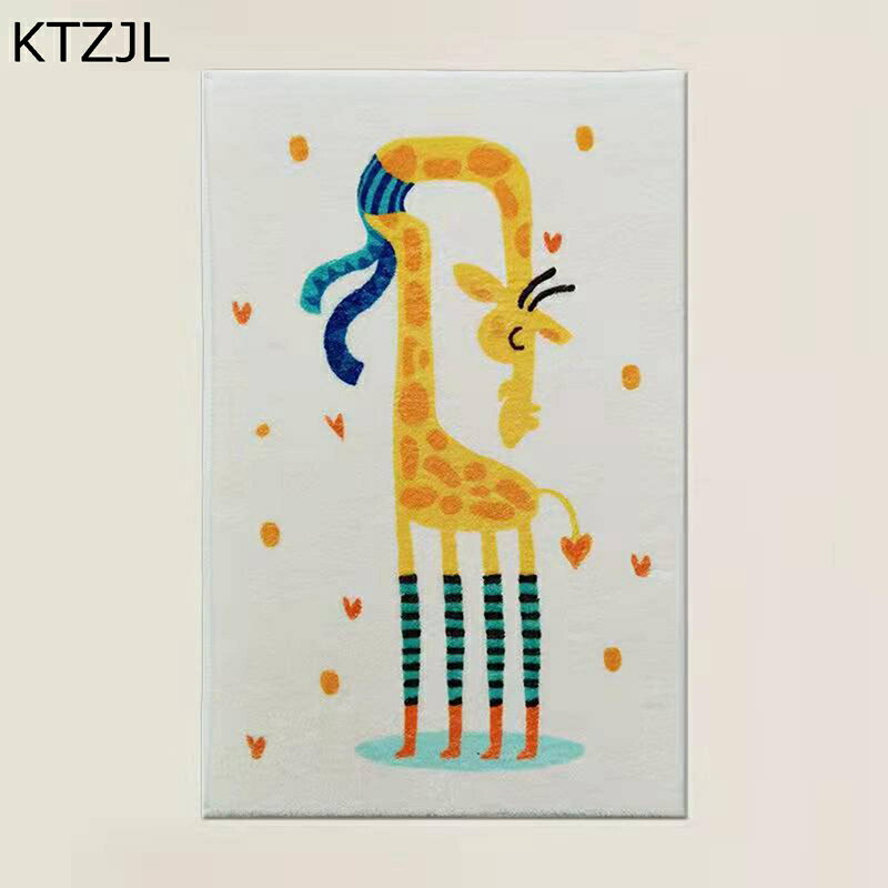 ラグマット 可愛い柄 シャギーラグ 絨毯 シャギー敷物 厚手 もこもこ 子供部屋 保育園 幼稚園 カーペッ..