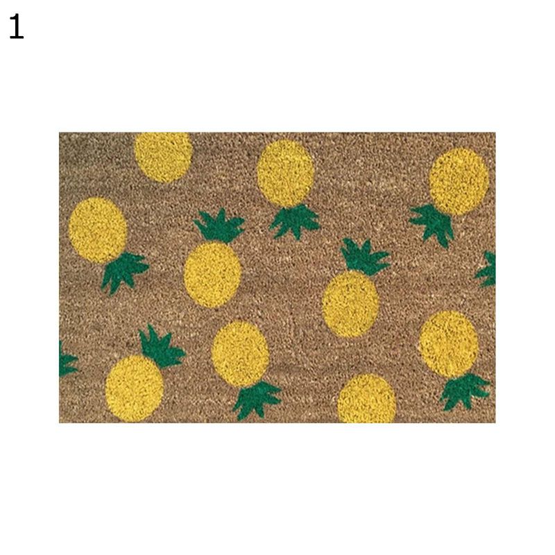 玄関マット 屋外 フルーツ パイナップル にんじん 泥落とし 大きめ すべり止め ドアマット カーペット ..