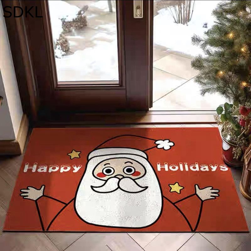 泥落としマット 玄関マット サンタクロース クリスマス ドアマット 室内 室外 大判 泥落とし 可愛い オシャレ カーペット 滑り止め 清潔簡単 インテリアマット 防カビ げんかんまっと 飲食店 オフィス
