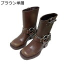 ウェスタンブーツ レディース ミドルブーツ 冬靴 レザー 無地 秋 ラウンドトゥ 牛革 ベルト飾り 厚底 ベーシック チャンキーヒール 暖かい 軽量 モード系 欧米風 デイリー イベント 通学