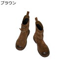 レディース ミドルブーツ カウボーイブーツ レザー 暖かい 焦がし加工 ベルト飾り 軽量 ポインテッドトゥ チャンキーヒール ヴィンテージ エレガント クリスマス 乗馬 通勤 旅行 秋靴