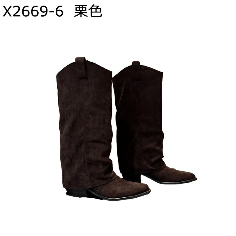 ミドルブーツ レディース ジョッキーブーツ 軽量 ポインテッドトゥ コンフォート ゆったり 無地 ブラック チャンキーヒール 脚やせ 冬 ウェスタン エスニック リーガル お出かけ 通学