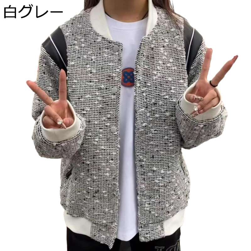 楽天kcreateジャケットブルゾン メンズ チェック柄 デイリー カジュアル 原宿風 カップル スタジアムジャンパー バイク 春秋服 スタジャン スタンドカラー スタジアムジャンパー バイク ウオーキング 旅行 普段使い