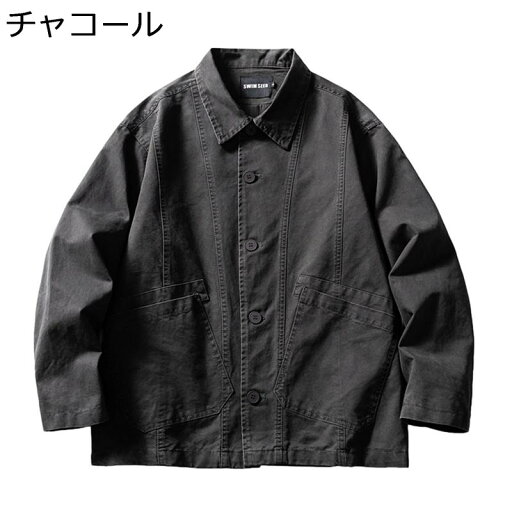ワークジャケット メンズ レディース ジャケット ブルゾン アウター トップス 無地 ワイド カーゴジャケット カジュアル ヴィンテージ おしゃれ 春秋 コーディネート 街着 ワークジャケット メンズ レディース ジャケット ブルゾン アウター トップス 無地 ワイド カーゴジャケット カジュアル ヴィンテージ おしゃれ 春秋 コーディネート 街着