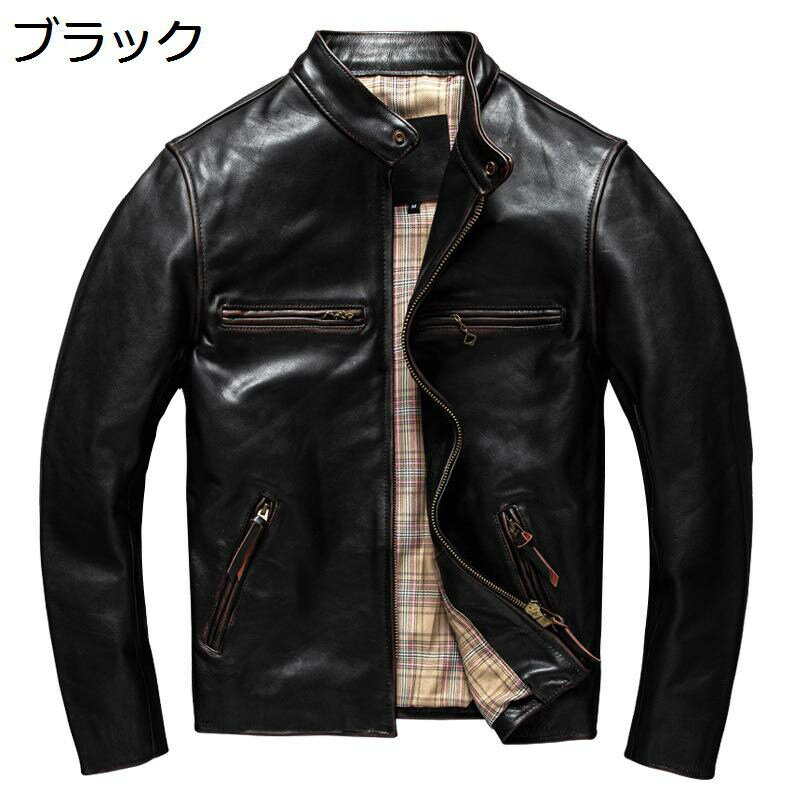 　　　 ◆◇◆人気の秘密◆◇◆ 【馬革】ベジタブルタンニンでなめしたハリとコシのあるレザーのホースハイドで、最初は硬い革質ですが、着込めば着込むほど馬革独特のシボが浮かび、深いシワが刻まれ立体的にエイジングします。 【立ち襟】おしゃれな立ち...