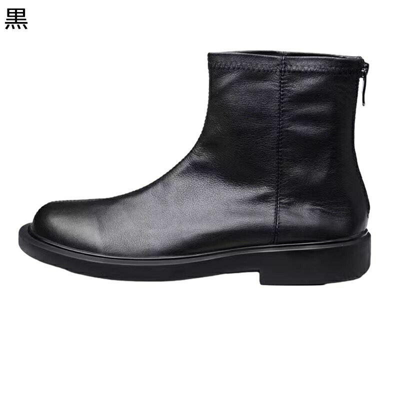 チェルシーブーツ メンズ ショートブーツ 革靴 アンクルブーツ バックジッパー スリッポン 脱ぎ履き簡単 カジュアル フォーマル 四季/裏起毛 快適 紳士靴 アウトドア お出かけ 無地