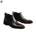 メンズ ショートブーツ チェルシーブーツ サイドゴア アンクルブーツ 紳士靴 ハイカット スリッポン 焦がし加工 ヴィンテージ 無地 脚長効果 細め 春秋靴 革靴 歩きやすい 散歩 カジュアル