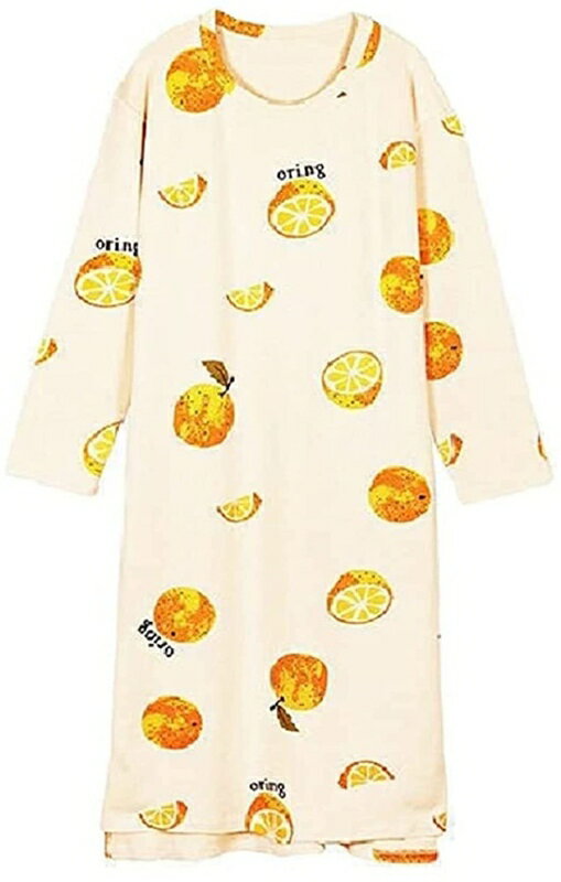 ルームワンピース パジャマ レディース ワンピース 長袖 寝巻き ルームウェア Tシャツ ロング丈 誕生日 ラウンドネック プルオーバープル ロングスリーブ 便利服 おしゃれ 女性用 可愛い 春 夏