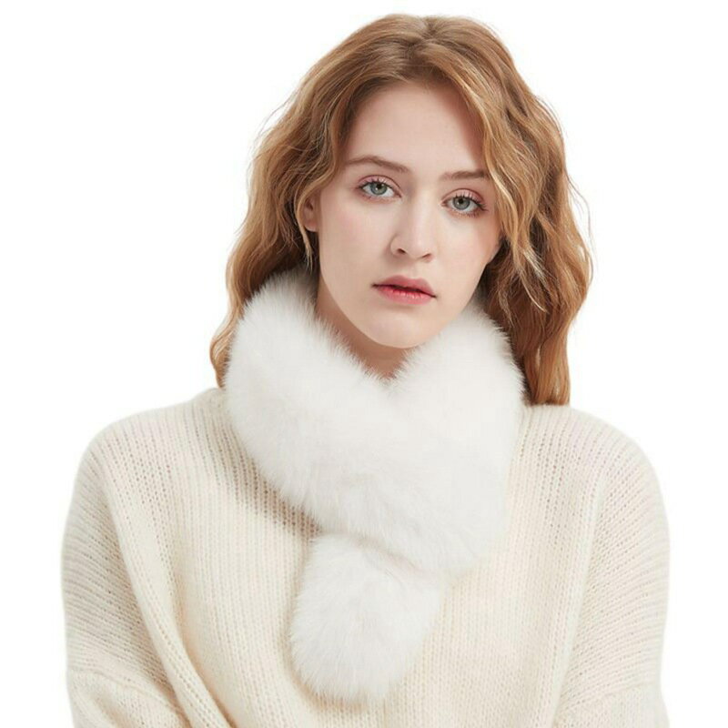 ぽかぽかティペット レディース スヌード フォックスファーマフラー ネックウォーマー 厚い ウォーム ..